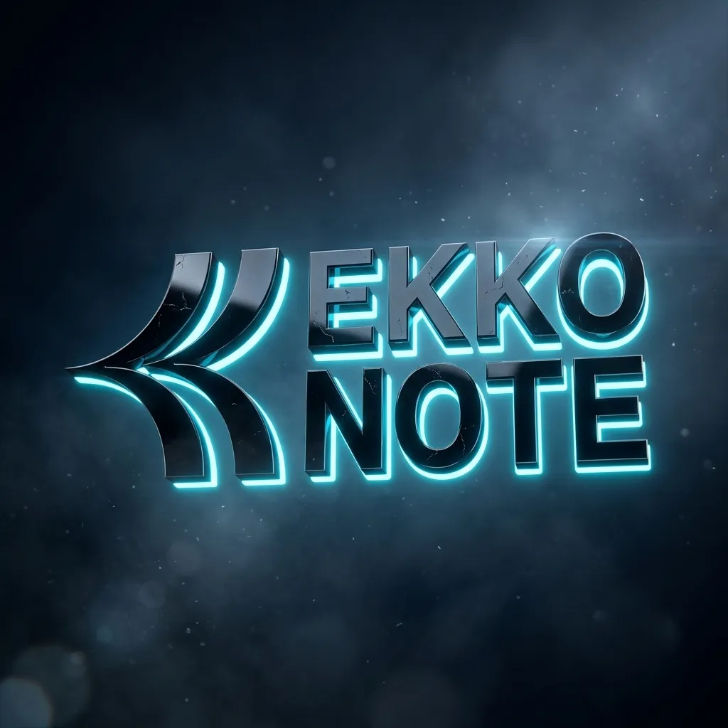 Brand logo obsidian neon double-layer 3D rendering